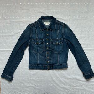 Current/Elliott Classic Blue Jean Fitted Jacket